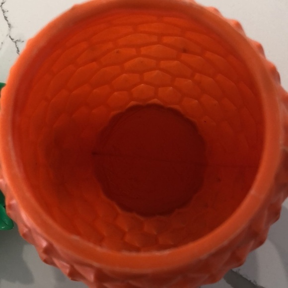 Vintage 1960s PINEAPPLE DRINK PITCHER ORANGE & GREEN MINERWARE~LUAU / TIKI PARTY - Picture 9 of 11